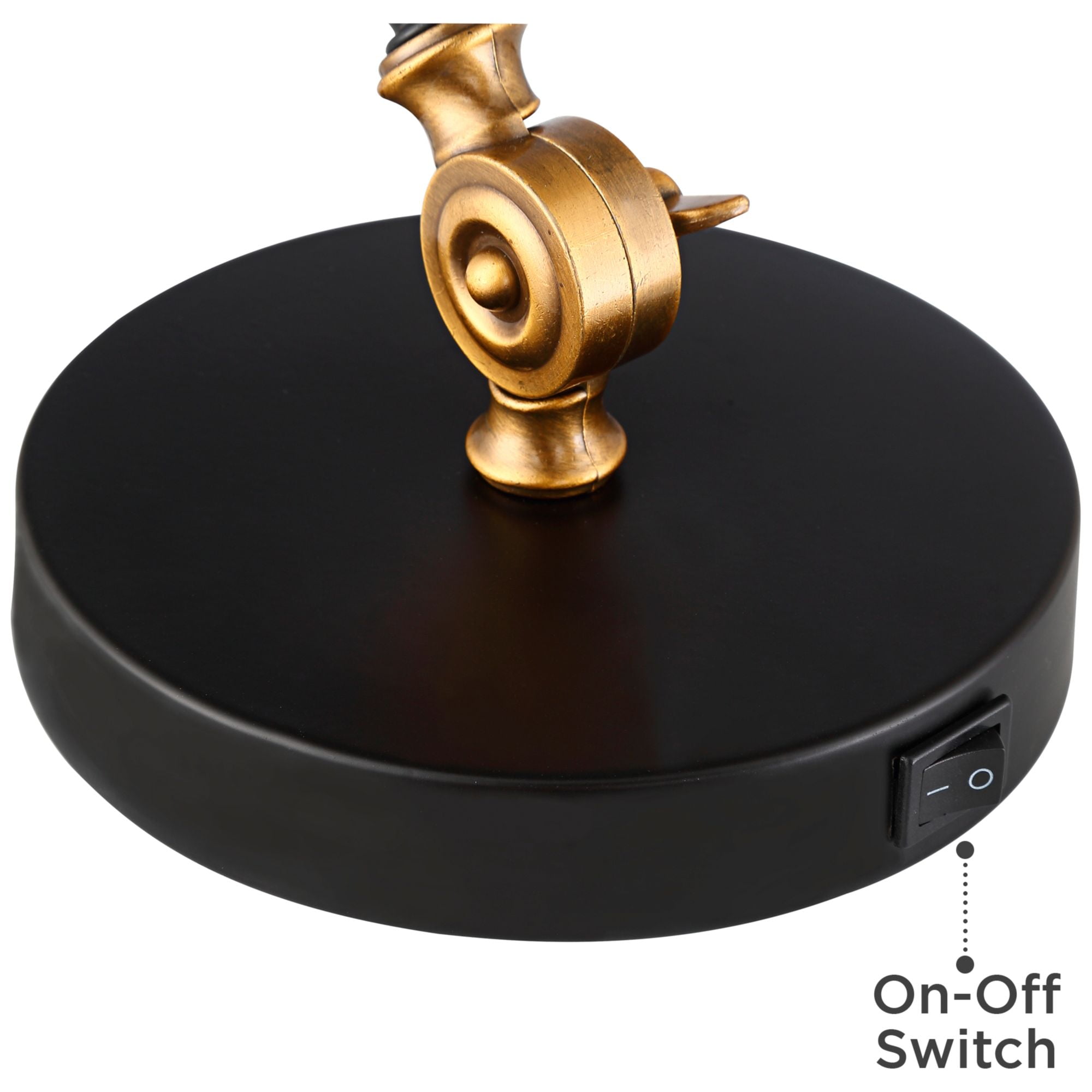 360 Lighting Taurus 20" High Small Farmhouse Rustic Desk Lamps Set of 2 USB Ports Adjustable Black Gold Home Office Charging