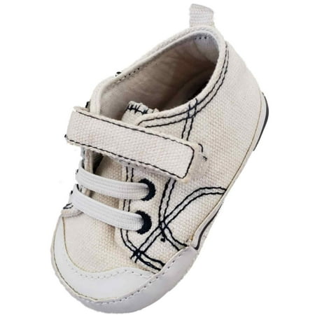 Infant Boys Off White Beige Ivory Slip-On Sneakers Kids Shoes 2