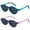 2101_Purple+Blue, variant on 2 Pack Kids Sunglasses UV Protection Flexible Shades with Strap for Boys and Girls Age 3-12 (Black+Blue)