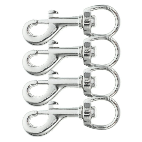 unbranded 4 Pcs Removable Collars Swivel Snap Clip Pet Leash Clips 6.20X2.00X0.70CM Silver