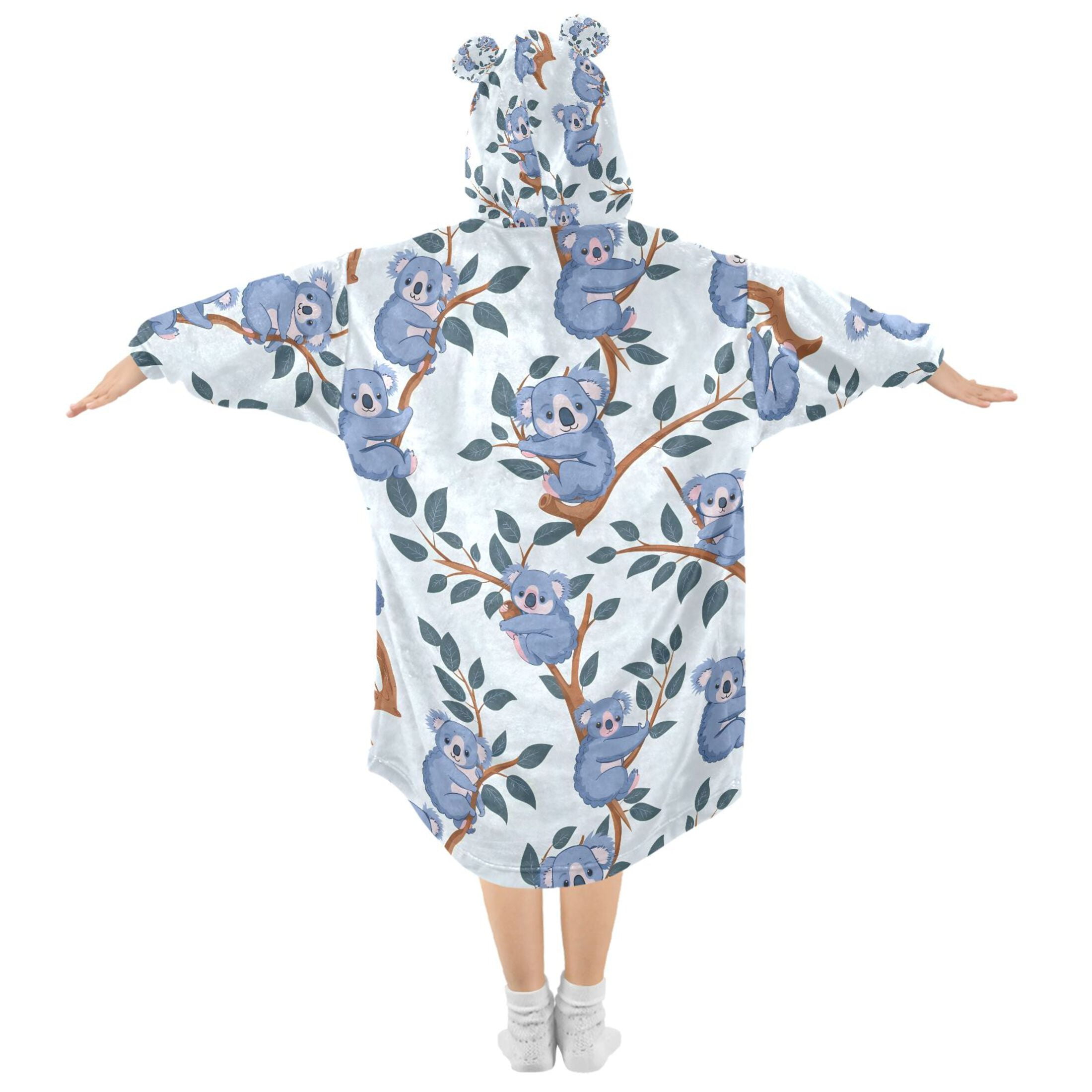 joogoo Blanket Hoodie for Cartoon Koalas Oversize Sweatshirt 3-14 YR L
