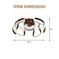 thumbnail image 2 of 20Inch Modern Low Profile Ceiling Fan, 6-Speed Reversible Ceiling Fan with Dimmable Light APP Control and Remote Control, 2 of 8
