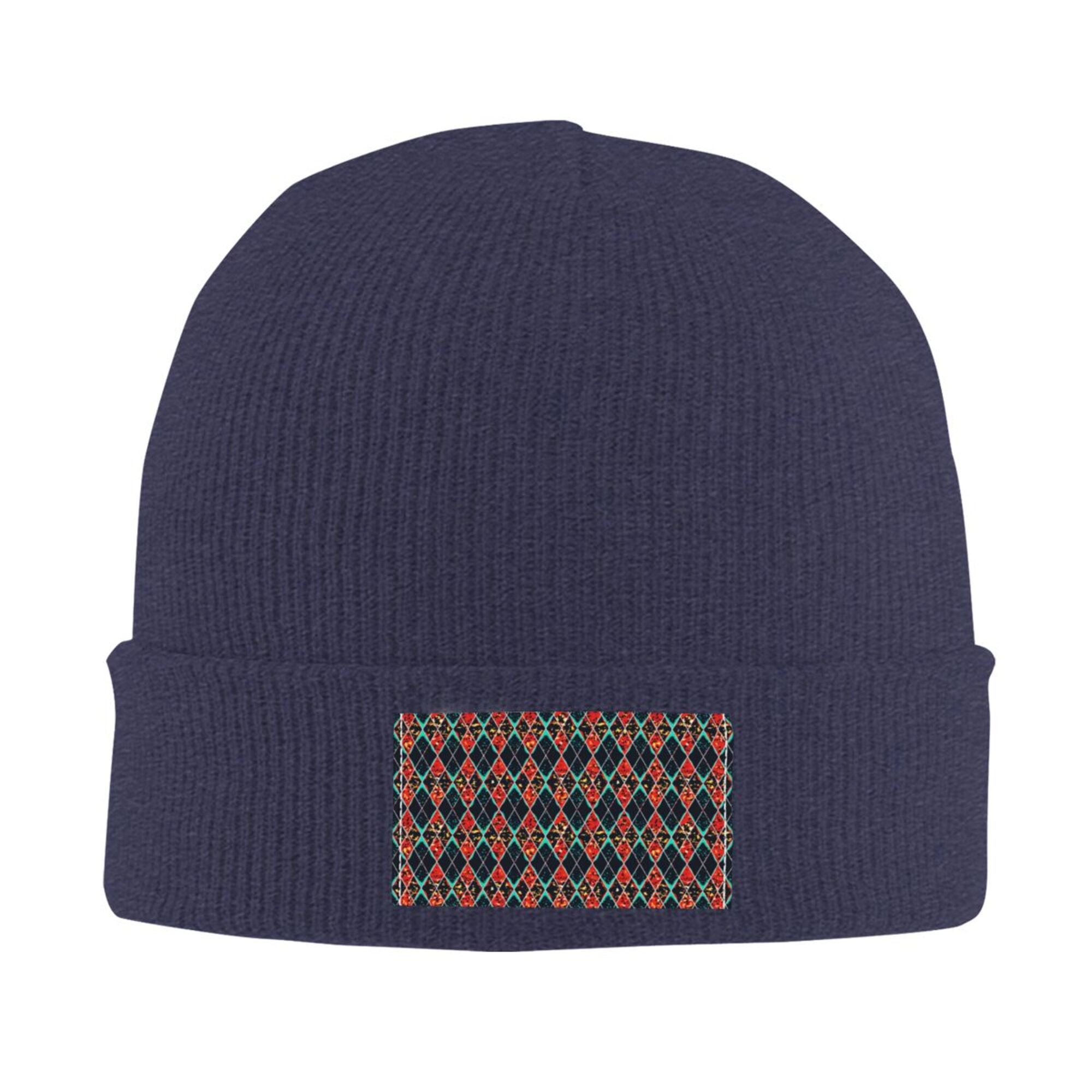 帽子 Volume Knit Beanie ZICANCN Geometric Diamond Graphic Knit Beanie Hat, Winter
