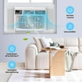 thumbnail image 3 of IdealHouse 12,000 BTU Window Air Conditioner with WiFi, Smart AC Unit for Rooms Up to 550 Sq. Ft., Remote & App Control, Timer Function, Easy Install Kit, White, 3 of 8