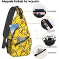thumbnail image 3 of Rubber Duck Sling Bag Crossbody Backpack for Men Women a Bunch of Yellow Rubber Ducks Cartoon  Overlay Chest Bag Casual  Backpack  Travel Hiking Daypack, 3 of 4