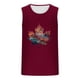 thumbnail image 4 of Camiseta sin mangas de cuello redondo para hombre, informal, a la moda, sin mangas, con estampado, cuello redondo, deportiva, de poliéster, 4 of 5