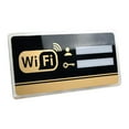 thumbnail image 4 of Pegatina de señal WiFi, cuenta de espejo, contraseña, regalos, pegatinas de pared grabables, letrero de tablón de anuncios para ventana, puerta, tiend 10cm×20cm Sunnimix Signo de contraseña WiFi, 4 of 8