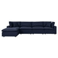 thumbnail image 1 of Modular Lounge Sectional Deep Sofa Set, Blue Navy, Fabric, Modern Contemporary, Outdoor Patio Balcony Cafe Bistro Garden Furniture Hotel Hospitality, 1 of 10
