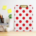 thumbnail image 6 of FMSHPON Polka Dot Red White Clipboard Hardboard Wood Nursing Clip Board and Pull for Standard A4 Letter 13x9 inches, 6 of 8