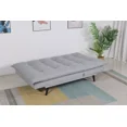thumbnail image 3 of Light Gray Convertible Sofa Bed, Click Clack Mechanism Futon Sofa Couch, Plush Pillow Top Tufted Sofa, 3 of 6