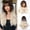 Gradient White Gold Color, variant on Amazon Bestselling Air Bangs Big Wave Long Curly Hair Gradient Brown Black Brown Multi-color European and American Style Wig for Women