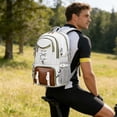 thumbnail image 5 of Spacious Lightweight Outdoor Travel Backpack with Shoe Compartment for Hiking Camping(White-1,52x16x34cm), 5 of 6