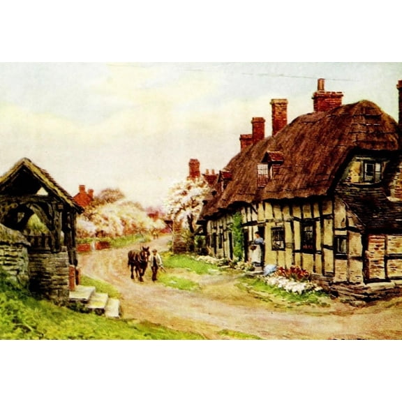 Church gate Welford-on-Avon Canvas Art - Alfred Quinton (24 x 36)