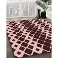thumbnail image 3 of Ahgly Company Machine Washable Indoor Rectangle Transitional Flamingo Pink Area Rugs, 2' x 5', 3 of 7
