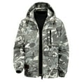 thumbnail image 4 of Luwomo Jackets for Womens Camo Jackets Lightweight Long Sleeve Hooded Windproof Outdoor Sport Coat Hiking Travel Daily Wear Tops Khaki1,L, 4 of 5