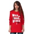 thumbnail image 3 of Road to Heaven Faith Religious Plus Size Long Sleeve Graphic Tee Shirt Brisco Brands 2X, 3 of 5