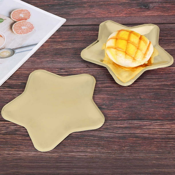 Reofrey 10 Assiettes En Papier étoiles Argentées, Assiettes