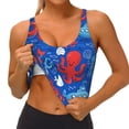 thumbnail image 3 of Hirioo Nautical Animals for Women's Sports Vest with Full-Print Design, Stretchy Fabric and Removable Pads-Large, 3 of 8
