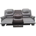 thumbnail image 4 of Coaster Wyatt Upholstered Motion Sofa with Drop Down Table and Drawer Grey-Color:Grey,Finish:Other Color,Style:Traditional, 4 of 7