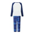 thumbnail image 5 of Elippeo Family Matching Christmas Pajamas, Baby Romper/Letter Print Long Sleeve Tops and Plaid Pants Loungewear Set, 5 of 10