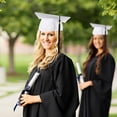 thumbnail image 4 of FENGGUIQU Elegant White Graduation Hat with Tassel Comfortable Polyester Material for Ceremony, 4 of 6