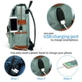 thumbnail image 5 of Mancio Mochila delgada para portátil con puerto de carga USB, bolsa de negocios clásica resistente a desgarros para viajes, universidad, escuela, mochila casual para hombre, mujer, 5 of 5
