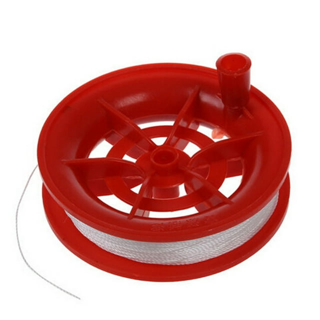 XFGOU Équipement de Cerf-Volant Jouets et Loisirs Moulinet Rouge Roue à Ficelle Ligne 50M Cerf-Volant Éducatif