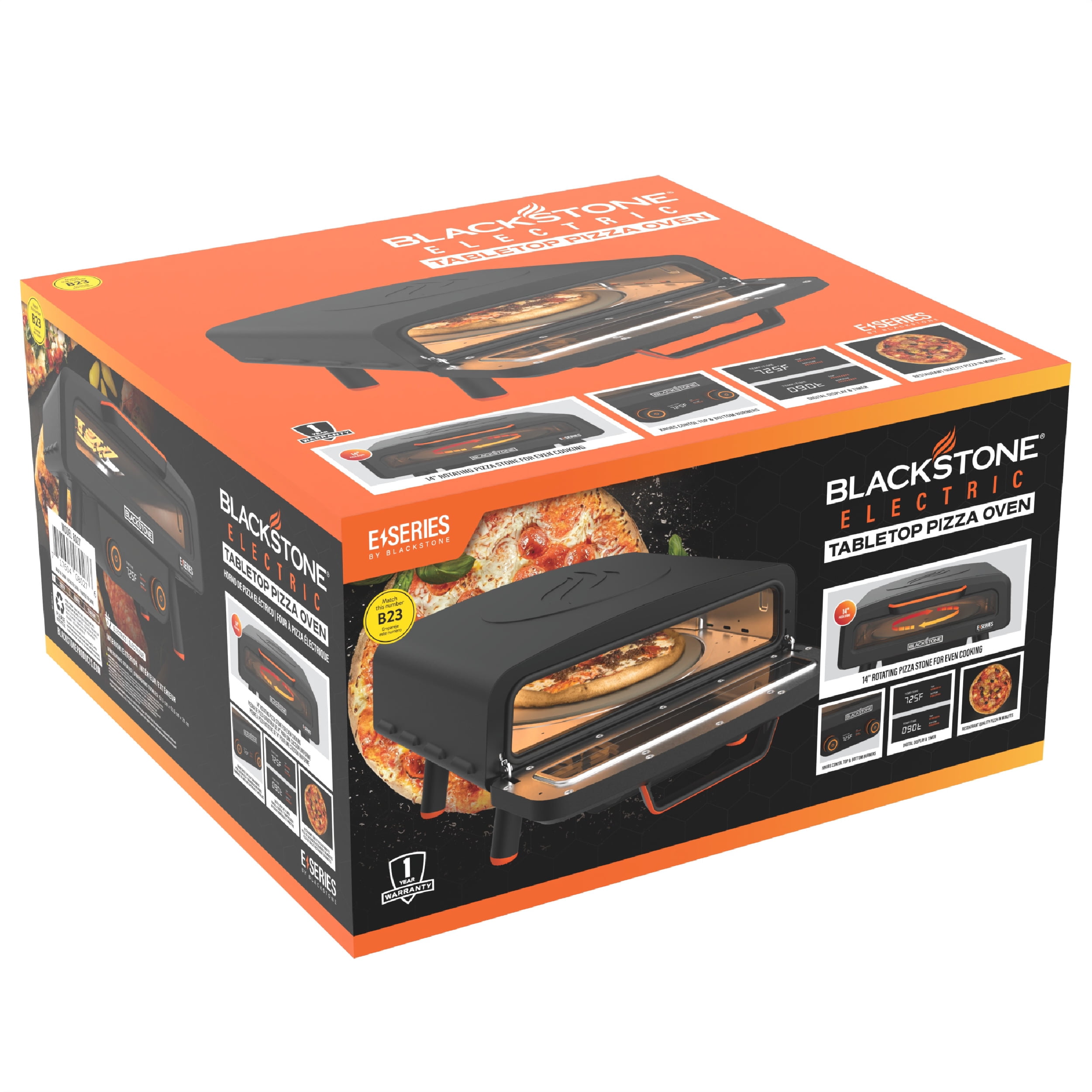 Blackstone 14" Electric Tabletop Pizza Oven with Rotating Pizza Stone