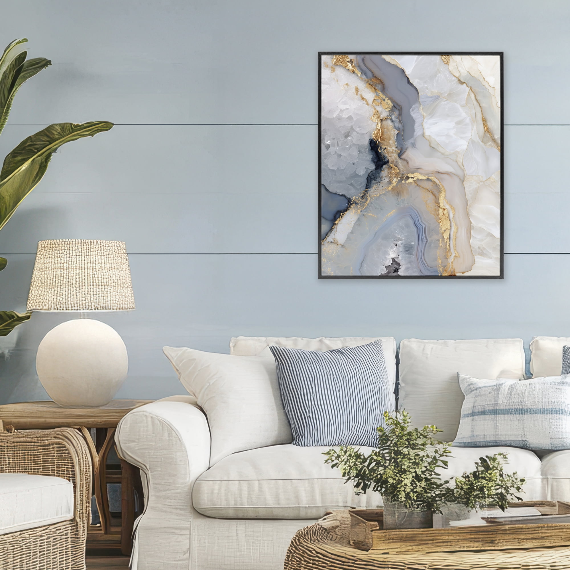 Stupell Industries Midnight Ore Crystals Black Framed Giclee Art, design by Svetlana Aleynikova