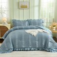 thumbnail image 3 of Juego de edredón WONGS BEDDING, azul, vintage, tamaño king, 3 piezas, 3 of 7