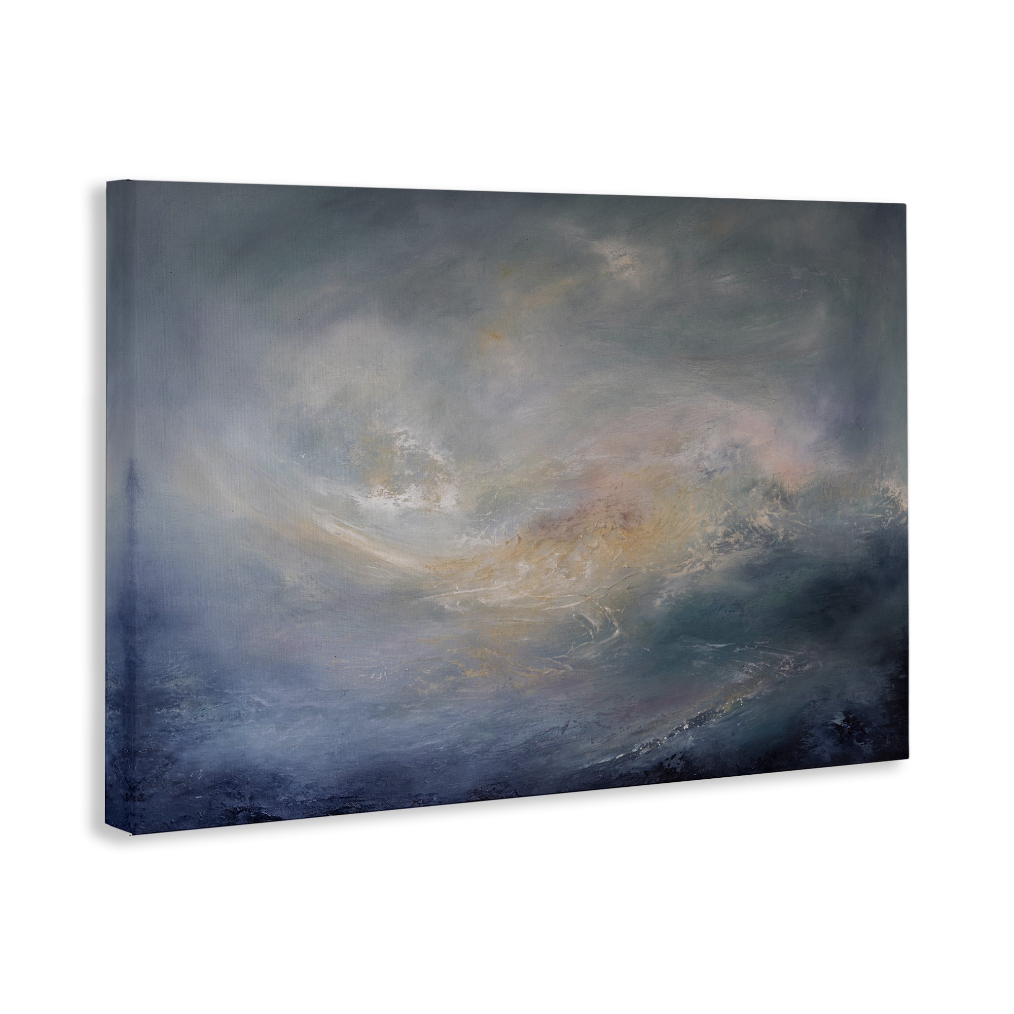 Stupell Industries Cascading Clouds Abstract Abstract Painting Wrapped Canvas Art Print Wall Art, 24 x 16