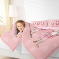 thumbnail image 6 of Manfei Girly Pink Nutcracker Queen Comforter Set for Kids, Winter Christmas Snowflake Bedding Sets, Happy Holiday Reversible Bedding Comforter Set, Luxury Bedroom Decor, 3pcs, 6 of 9