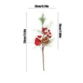 thumbnail image 3 of Nmdmisc 10" Artificial Christmas Floral Picks,Red Fake Berry Picks Stems,Pine Branches with Pinecones Holly Leaves for Vase Floral Arrangement Wreath Winter Holiday Season Decor Crafts,D, 3 of 6