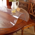 thumbnail image 4 of ORUYROP Upgraded Version Clear Round Table Cover, 60'' Round, 2mm Thick, Waterproof Oil Proof, Clear Vinyl Table Protector, 4 of 7