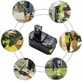 thumbnail image 4 of 5.0Ah for Ryobi 18V Lithium-ion Battery P108 P103 P104 P105 P107 P102 P109 P122 Cordless Power Tools 1 Pack, 4 of 5