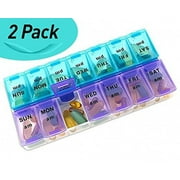 MEDca Weekly Pill Organizer, Twice-A-Day, Pack of 2