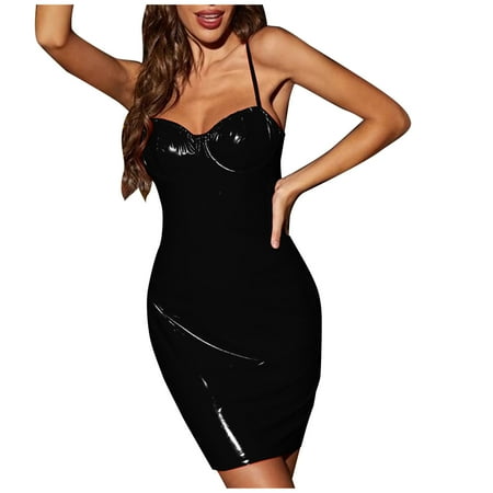 

nsendm Sexy Leath Jumpsuit Bodysuit Teddy Underwear Sleepwear Lingerie Underwear Floral Lace Halter Bra Set Underwear Black 3X-Large