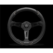 Momo Gotham Steering Wheel 350 mm - Black Leather/Black Spokes