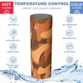 thumbnail image 5 of Camouflage 20 Oz Stainless Steel Skinny Tumbler – Vacuum Insulated Slim Travel Cup with Lid & Stainless Steel Straw, 360° Full Wrap Printed Tumbler for Home, Office & Outdoor Use, 5 of 6