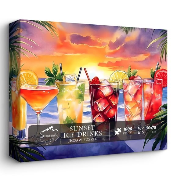 Puzle PICKFORU Sunset Ice Drinks, 1000 piezas, 50 x 70 cm