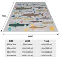 thumbnail image 4 of Manta de tiburón, regalo para niños y adultos, suave, cálida, ligera, acogedora, con estampado de especies de tiburones, lindas mantas para cama, sala de estar, sofá, decoración de cumpleaños, 50 x, 4 of 6