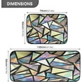 thumbnail image 3 of Coolnut Iridescent Triangles Abstract Kitchen Rug,Set of 2 Decoration Non Skid Washable Soft Super Absorbent Anti Kitchen Floor Mats for Kitchen Office Laundry Room Bathroom (19"x27"+19"x47"), 3 of 7
