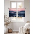 thumbnail image 3 of Abstract Mountain Sheer Curtains 54 Inches Long 2 Panels Pink Sky Gradient Blue Texture Minimalist Light Filtering Semi Sheer Window Curtains Drapes for Bedroom Living Room 52"x54", 3 of 7