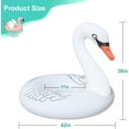 thumbnail image 4 of Inflatable Swan Pool Float with Colorful Lights,  Solar Powered LED Color Changing Swan Swim Tube Rings, 42'' Large Pool Beach Floaties Lake and Beach Floaty Summer Pool Raft Lounge for Adults, 4 of 5