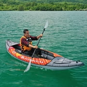 Aqua Marina TOURING KAYAK - MEMBA 1010 - Inflatable KAYAK Package, including Carry Bag, Paddle, Fin, Pump