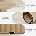 thumbnail image 6 of 47" Farmhouse Kitchen Table, Round Dining Table for 4 with Sturdy Fluted Metal Base, 6 of 7