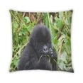 thumbnail image 2 of Ahgly Company Animals Gorilla Outdoor Throw Pillow, 18 inch by 18 inch, 2 of 6