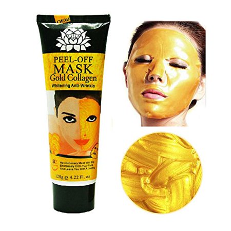 24k Gold Collagen Peel-off Facial Mask Whitening Anti-Wrinkle Face Masks Skin Care Face Lifting Firming (Best Collagen Face Mask)