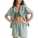 thumbnail image 1 of Lucakuins, conjunto de pijama de 2 piezas para mujer, camisa holgada de manga corta y pantalones cortos elásticos, ropa de dormir suave para dormir Lucakuins  moda, 1 of 8