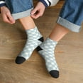 thumbnail image 3 of Rocae Daisy Plaid Blue for Premium Adult Socks,Comfortable, Breathable, and Durable Socks, Perfect for Everyday Wear, 3 of 7